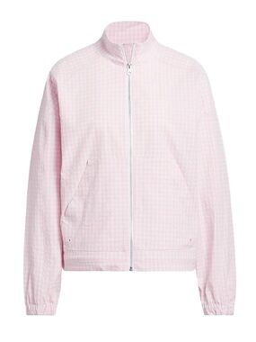 Adidas Women's Ultimate365 Gingham Jacket Pink & White